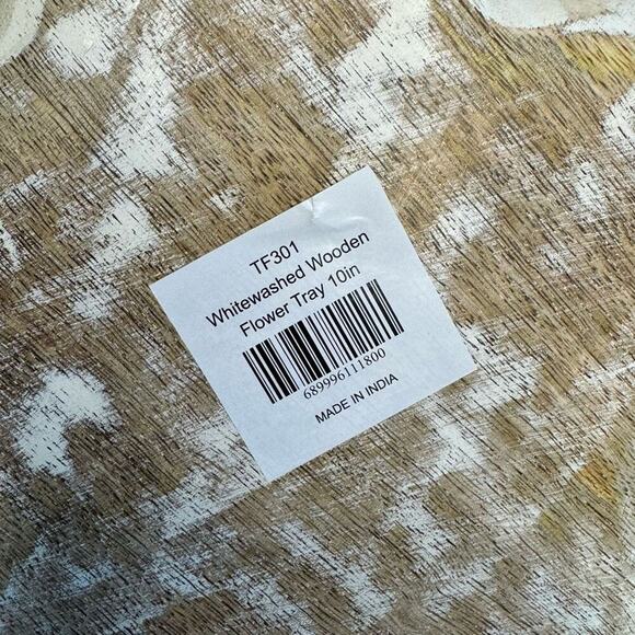 Rustic Flower Plate Whitewashed Decor NEW FAST SHIP - Picture 5 of 5